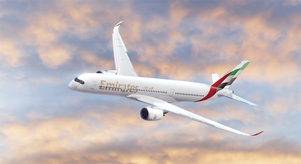 Emirates compra 15 A350 con motores Rolls Royce
